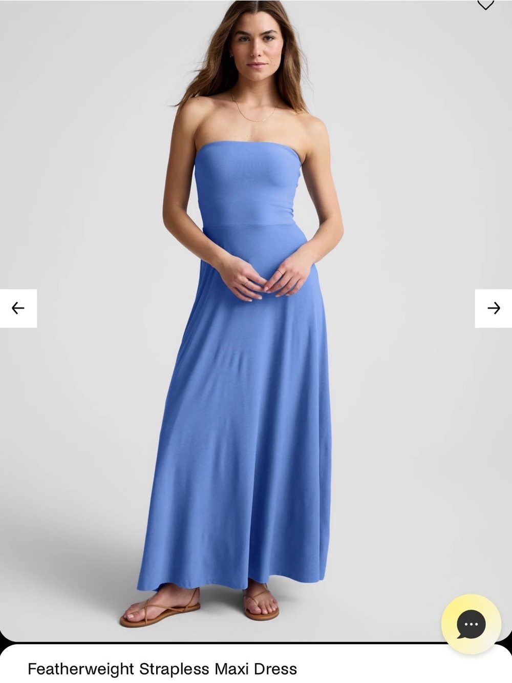 NWT BEYOND YOGA FEATHERWEIGHT STRAPLESS MAXI DRESS XXS